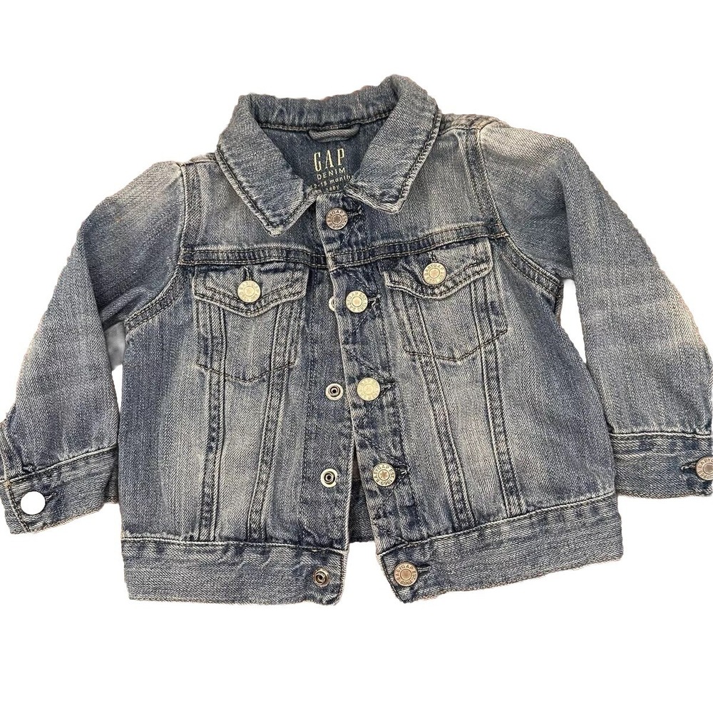Baby GAP Denim Jean Jacket‎ Toddler Light Wash Classic Casual Cute